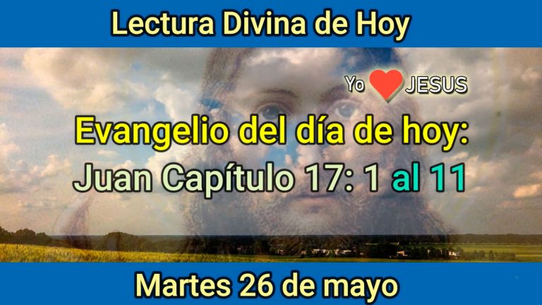 Evangelio de hoy 26 de mayo: Juan Capítulo 17: 1 al 11