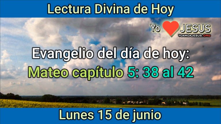 Evangelio de hoy 15 de junio: Mateo capítulo 5: 38 al 42