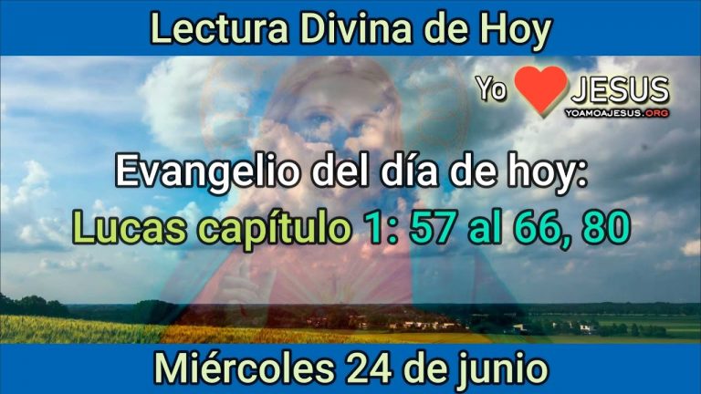 Evangelio de hoy 24 de junio: Lucas capítulo 1: 57 al 66, 80