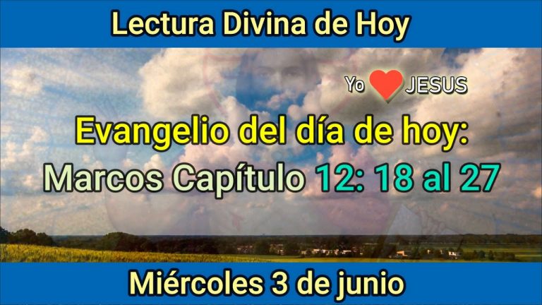 Evangelio de hoy 3 de junio: Marcos Capitulo 12: 18 al 27