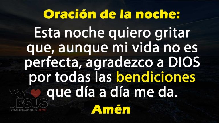 🌙 Oración de la noche: 🙏 Dame la paz y la serenidad de tu presencia